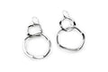 Hammered Oval at bottom Drop Earrings