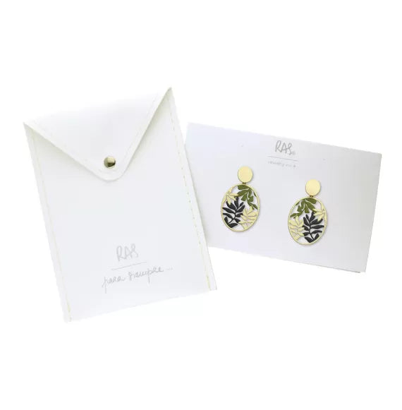 RAS Orabella Gold Plated Metope Earrings | RAS Jewellery | ORA Gallery