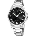 FESTINA MEN'S BLACK SOLAR ENERGY STAINLESS STEEL