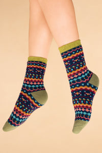 Cosy Powder Socks - Multi stripe