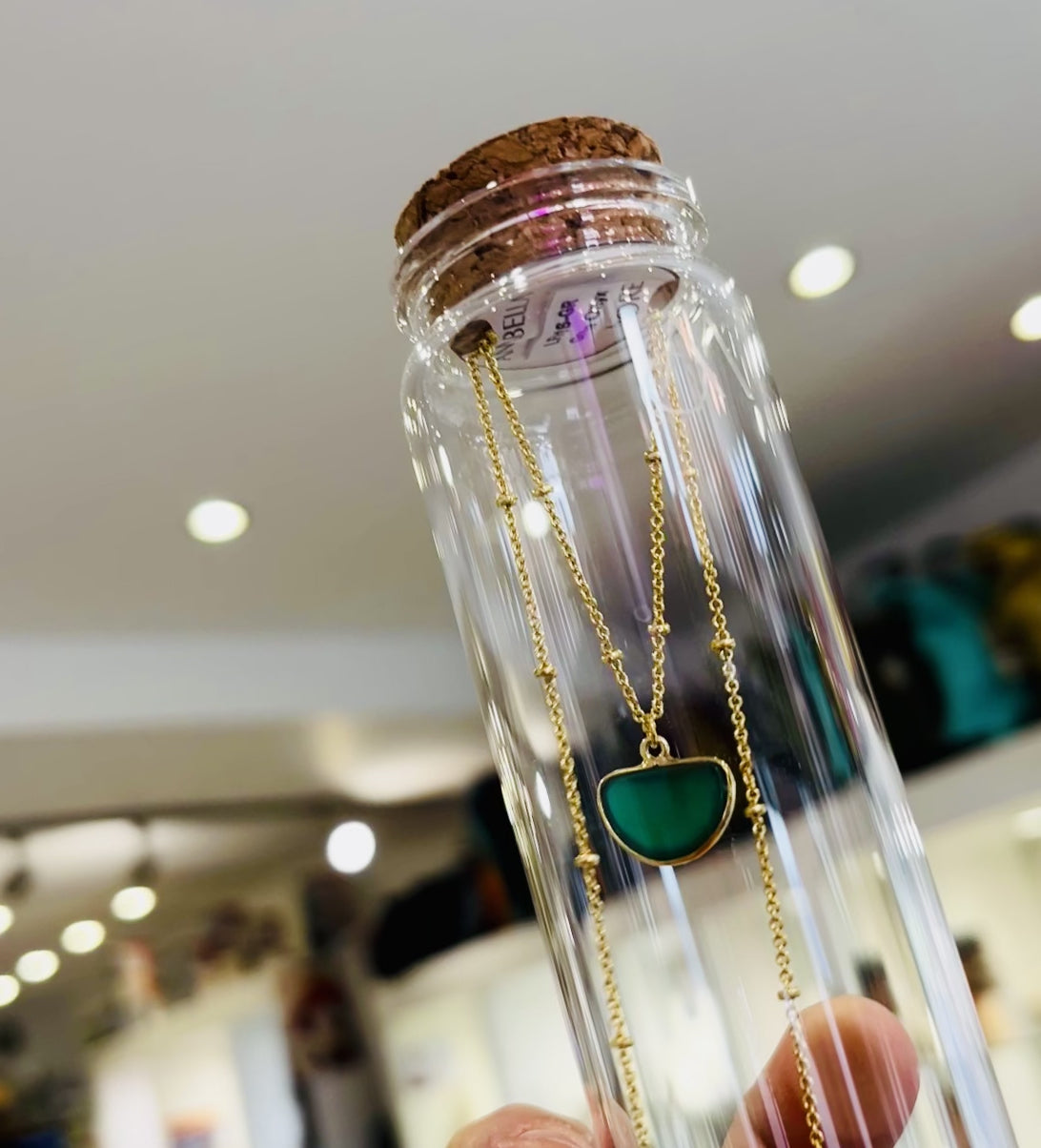 AM  Green Onyx, GEMSTONE HANDCRAFTED NECKLACE