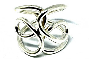 Solid silver squiggle Ring