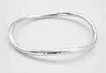 Tubed hammered solid Bangle heavy
