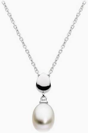 Kit Heath Pebble Pearl Droplet 18" Necklace