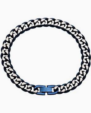 Unique&Co Stainless Steel Bracelet With Blue IP Plating