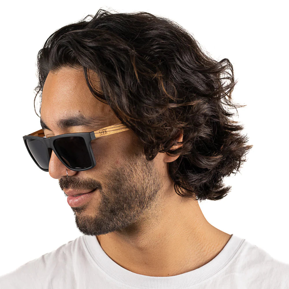 NOMAD SUNGLASSES -Rosewood l Black Polarised Lens