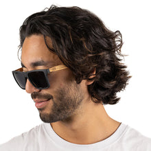 Load image into Gallery viewer, NOMAD SUNGLASSES -Rosewood l Black Polarised Lens
