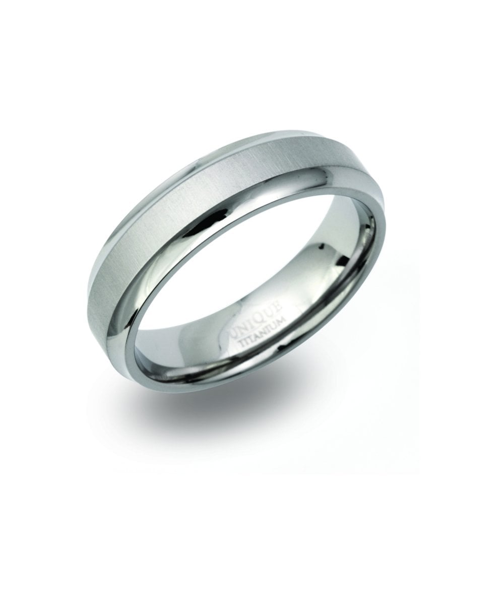 Titanium 6mm Patterned Ring