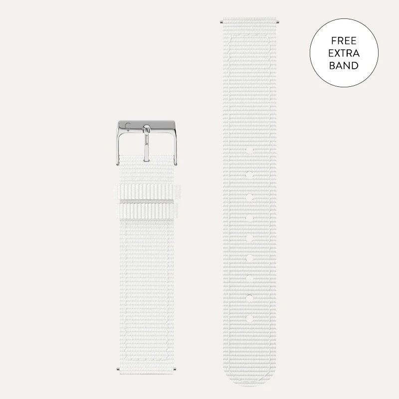 WHITE WATCH 28MM DIAL