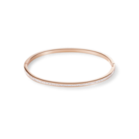 Bangle stainless steel  & crystals pavé crystal slim