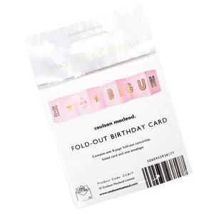 Coulson Precious Metals Mini Fold-Out birthday card - AGE