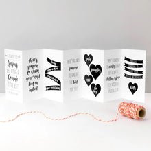 Load image into Gallery viewer, CONCERTINA Greeting Card -FOLD OUT CARD-REASONS WHY Ibeing a couple is the best

