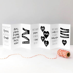 CONCERTINA Greeting Card -FOLD OUT CARD-REASONS WHY Ibeing a couple is the best