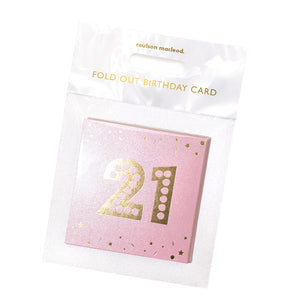 Coulson Precious Metals Mini Fold-Out birthday card - AGE