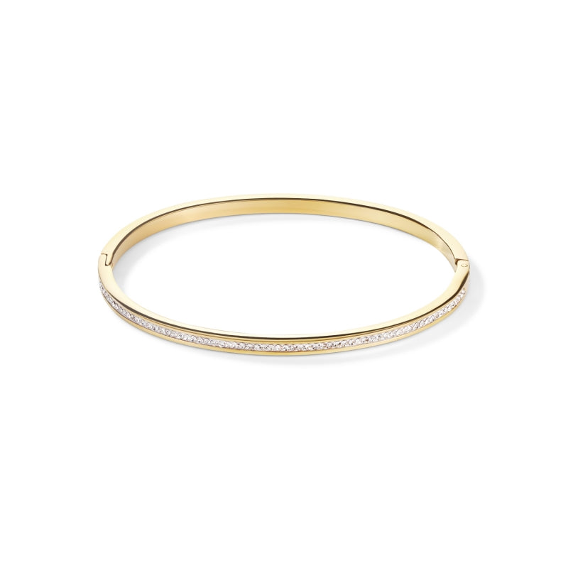 Bangle stainless steel  & crystals pavé crystal slim