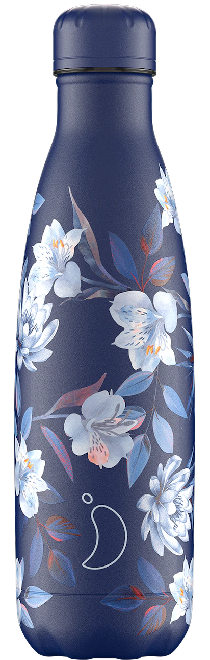 Chilly Bottle 500ml Floral Fleurs Bleues