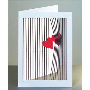 Forever 'laser cut Greeting Card - Two Hearts