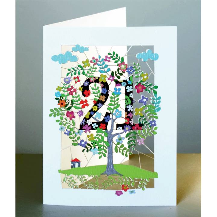 Forever  laser cut Birthday - Age cards- 18 to 90