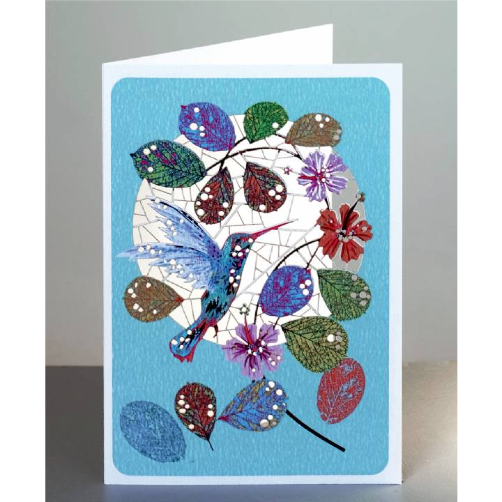 Forever 'laser cut Greeting Card -Hummingbird