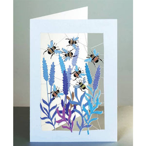Forever 'laser cut Greeting Card -Bumblebees