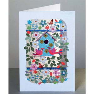 Forever 'laser cut Greeting Card -Birds And Nestbox