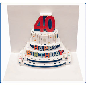Forever POP UP Happy Birthday Age Cards - 16 to 100