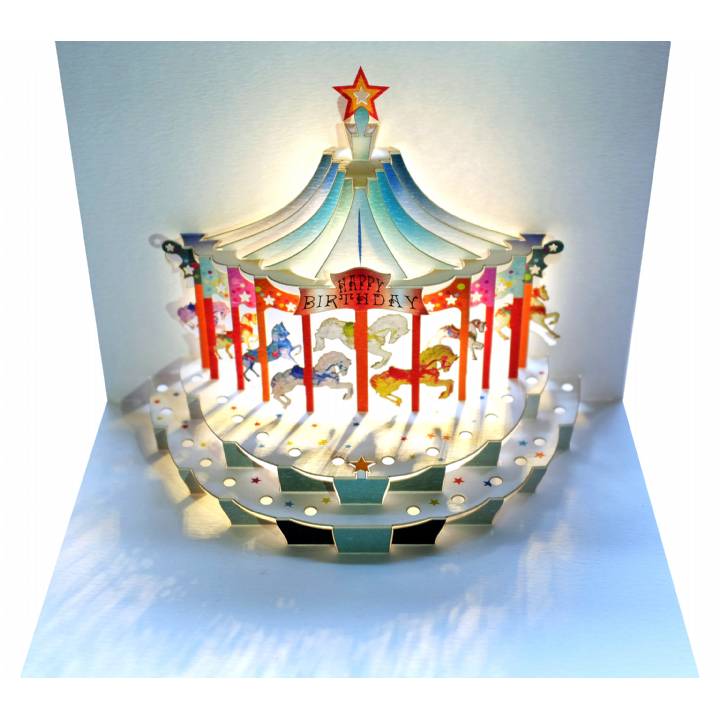 Forever POP UP card happy birthday carousel