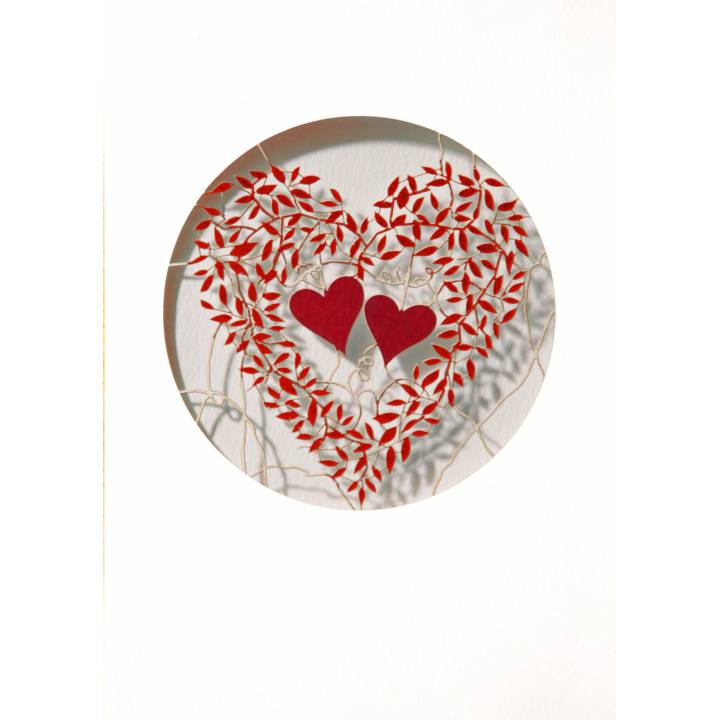 Forever laser cut Greeting Card - Two hearts
