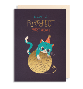 LD Greeting card - Have a purr-fect birthday