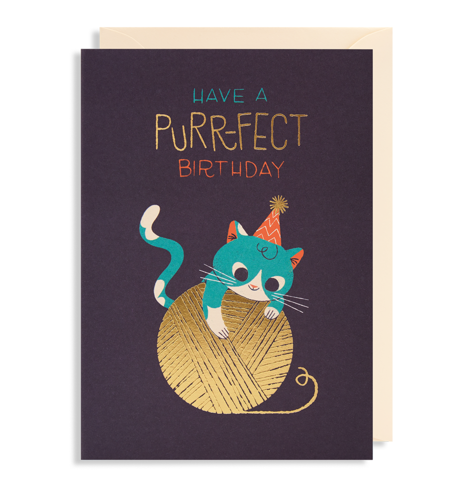 LD Greeting card - Have a purr-fect birthday