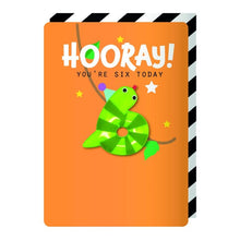 Load image into Gallery viewer, Hooray! Birthday Age magnet card
