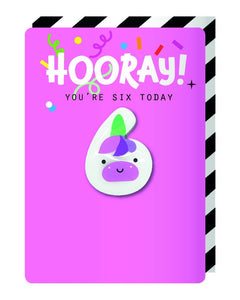 Hooray! Birthday Age magnet card