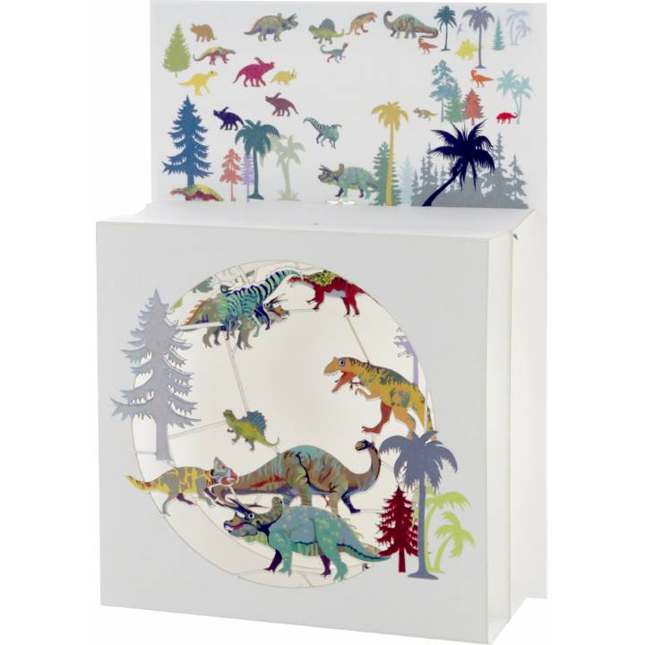 Forever laser cut 3-D Magic Box Greeting Card - Dinosaurs