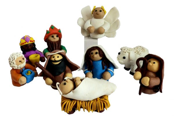 Plasticine nativity scene