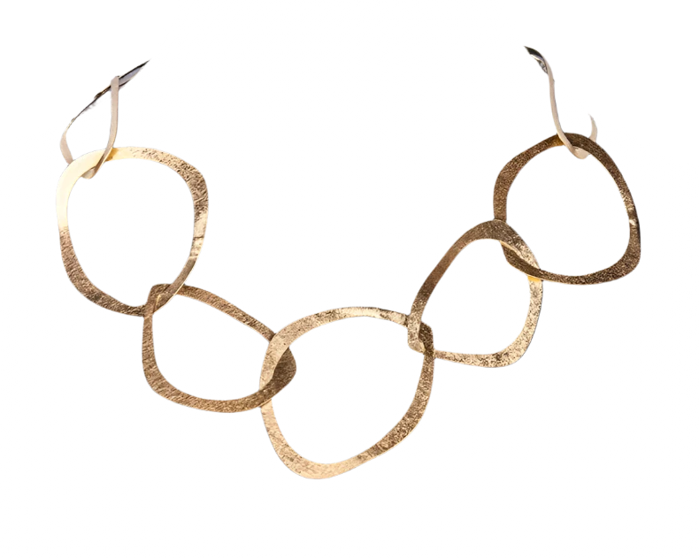 Bronze Organic Oval Link Collar