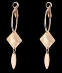Diamond & Teardrop Mini Hook Earrings