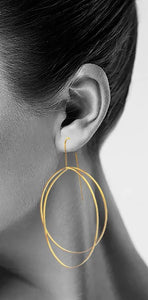 Oval Fold Drop Earring