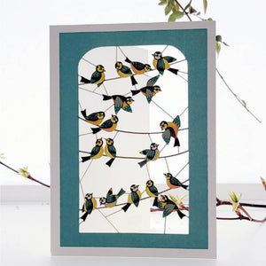 Forever laser cut Greeting Card - Birds On A Wire