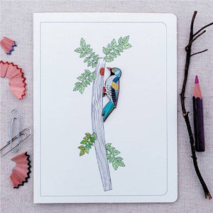 Forever Ink Wood Greeting Card - Woodpecker