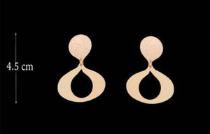 Bronze Oval Cut Out Earrings