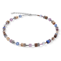 GeoCUBE® Necklace  blue-brown-lilac