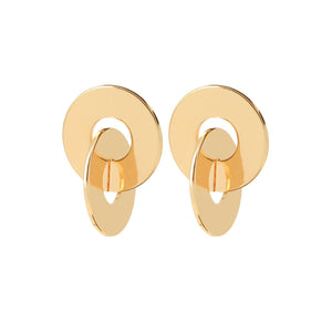 VANITY COIN EARRING GOLD PLATING