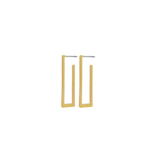 Load image into Gallery viewer, THEIA OPEN SQUARE EARRING RHODIUM/gold PLATING (pg 5)
