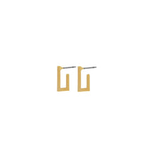 Load image into Gallery viewer, THEIA SMALL OPEN SQUARE EARRING RHODIUM/gold PLATING (pg 5)
