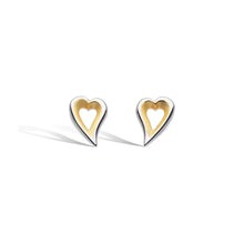 Load image into Gallery viewer, Kit Heath Desire Love Story Gold Heart stud earrings
