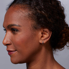 Load image into Gallery viewer, Serenity Grande Cross Over Semi Hoop Stud Earrings
