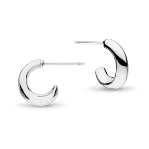 Serenity Grande Cross Over Semi Hoop Stud Earrings