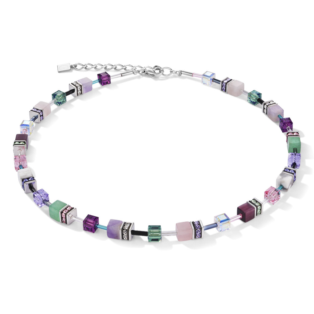 GeoCUBE® Necklace lilac - green