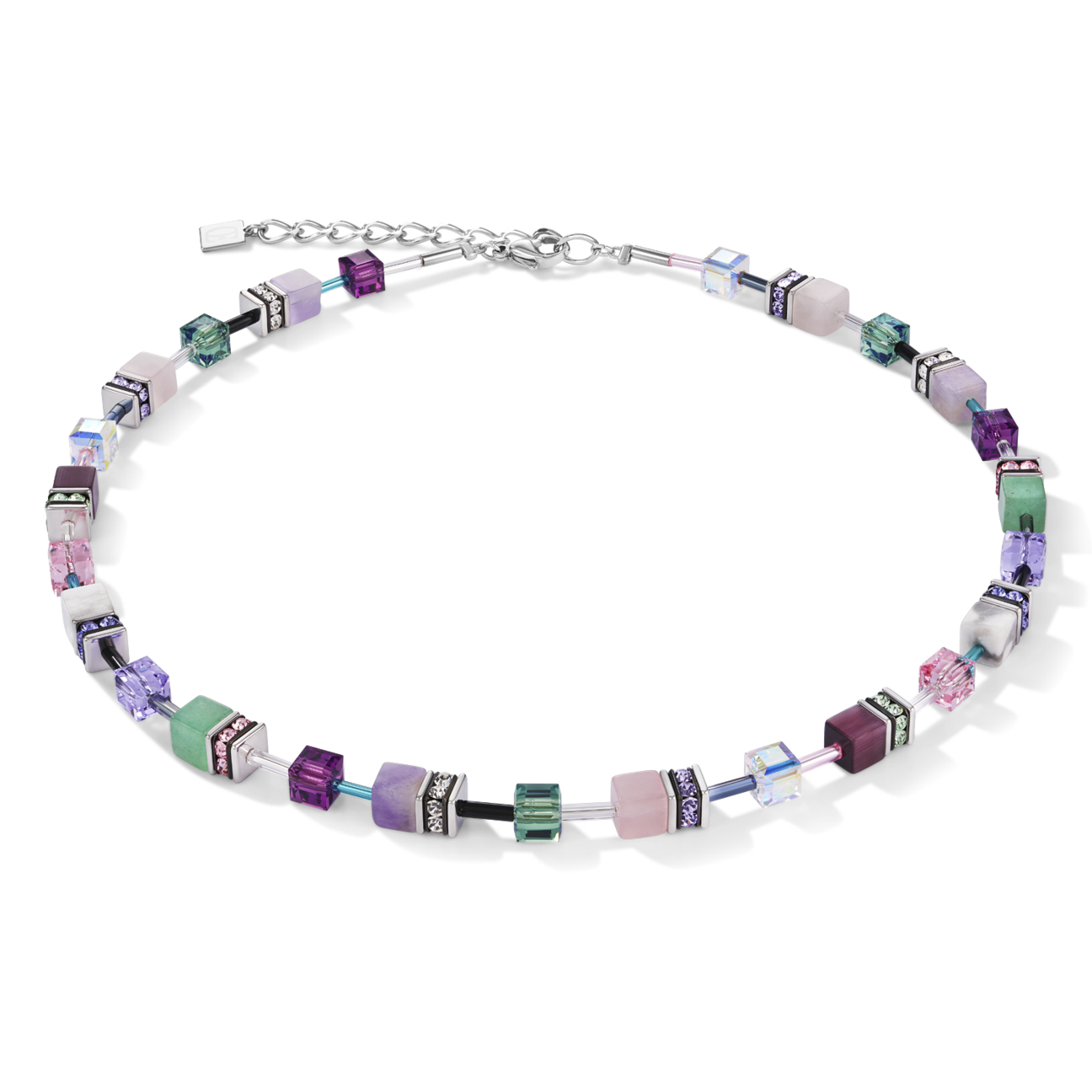 GeoCUBE® Necklace lilac - green
