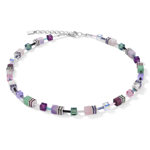 GeoCUBE® Necklace lilac - green